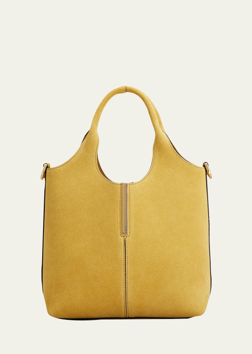Embellished Suede Shopping Tote Bag