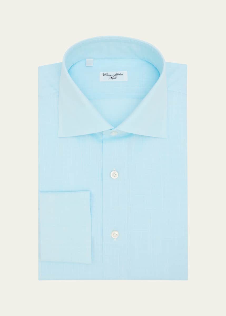 white christmas dresses Aqua Blue Multicolor Pattern Mens Slim Fit Designer Dress Shirt main image 0