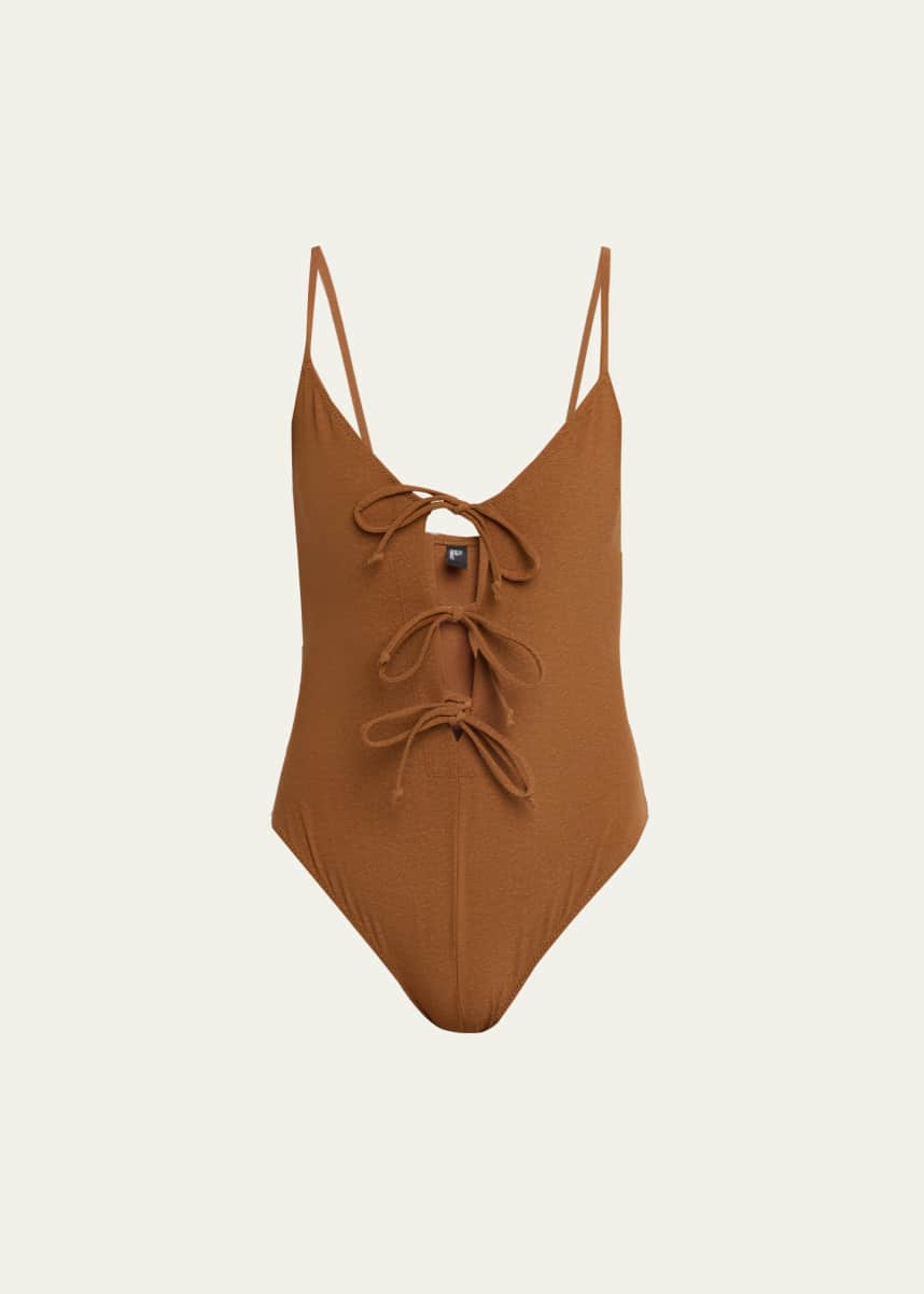Lisa Marie Fernandez Three Tie-Front One-Piece Swimsuit - Bergdorf