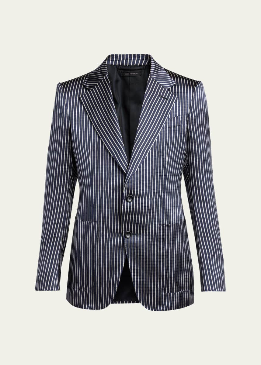 TOM FORD Men's Silk Faille Stripe Sport Coat - Bergdorf Goodman