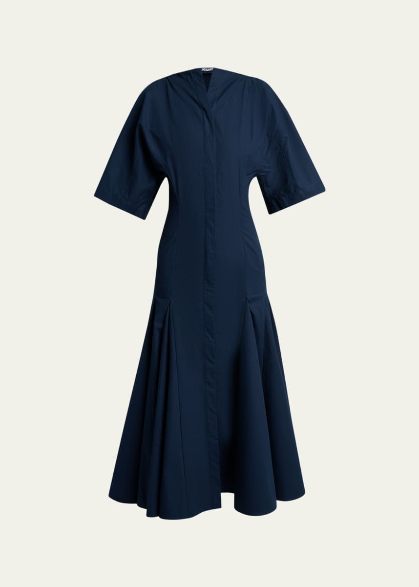 princess polly baby blue dress Jacquemus Wool Midi Length Dress - Blue Dresses, Clothing - WJQ65067