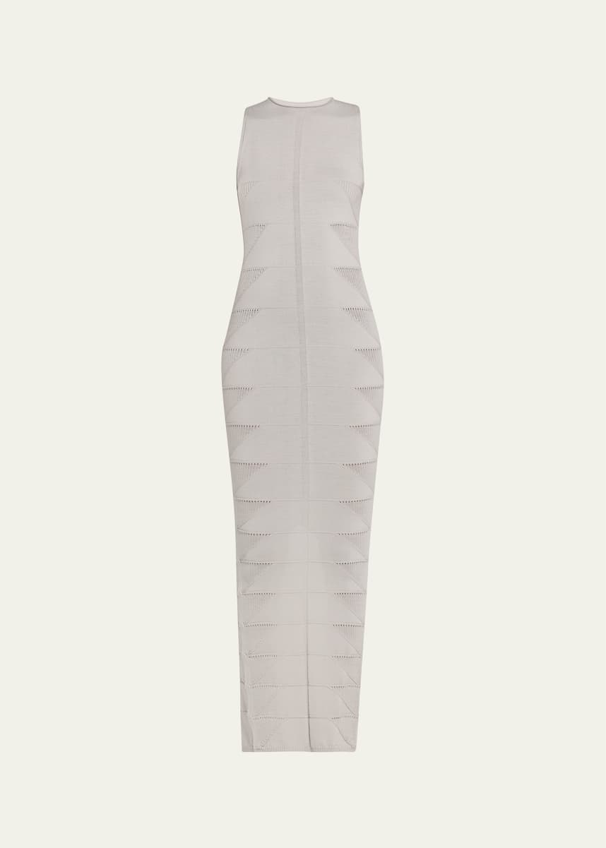 rick owens white dress Owens: Ready-To-Wear SS26 A FINAL CINZ HEAT PRESS TREATMENT GIVES THIS JERSEY ITS SHINE Rick Owens described his monumental