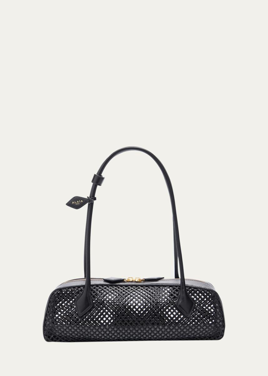 Le Teckel Medium Leather Net Shoulder Bag