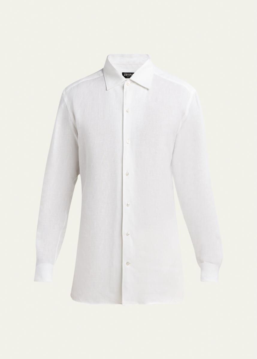 White Men's Designer Dress Shirts