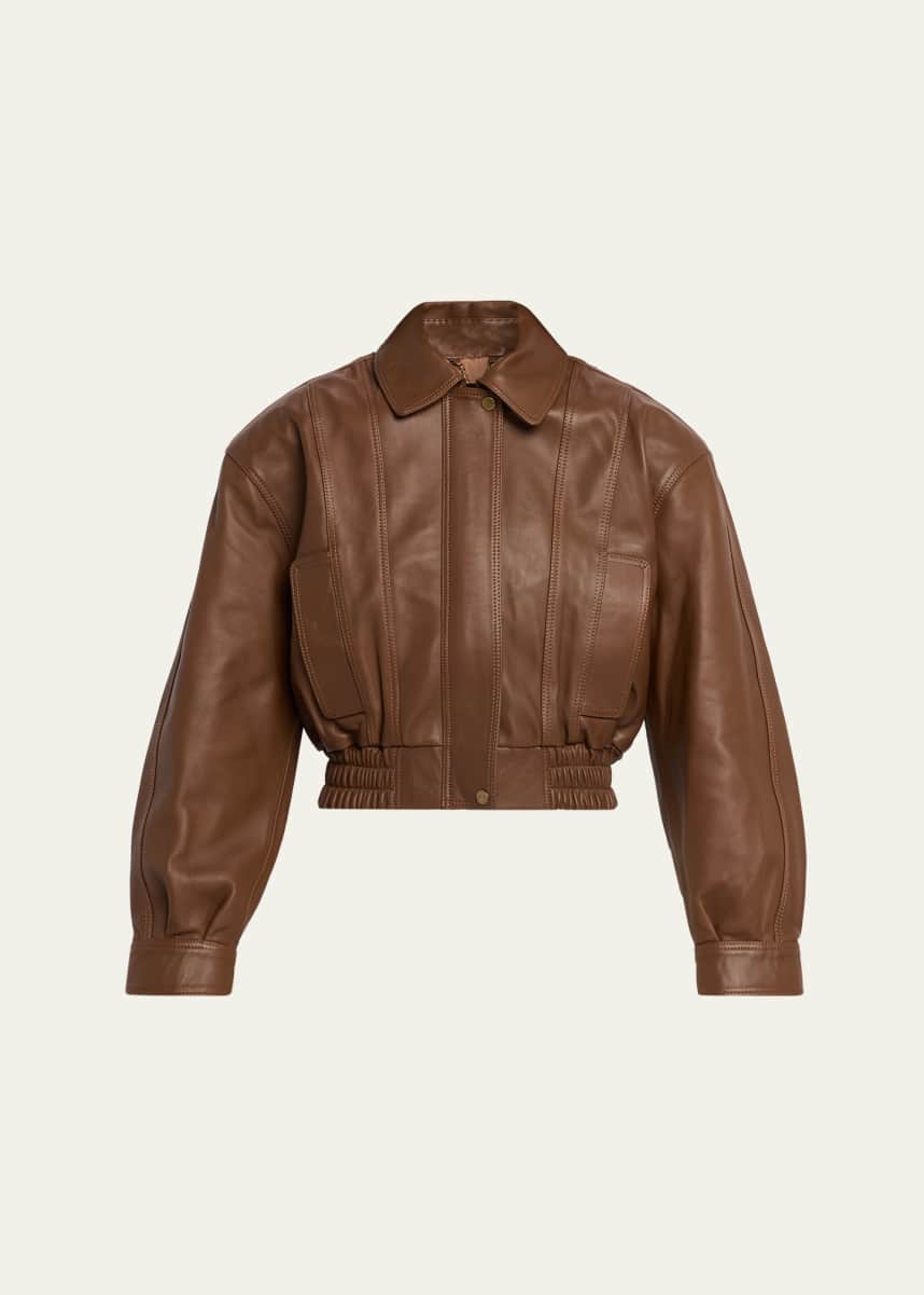 Ronny Kobo Samson Cropped Leather Jacket - Bergdorf Goodman