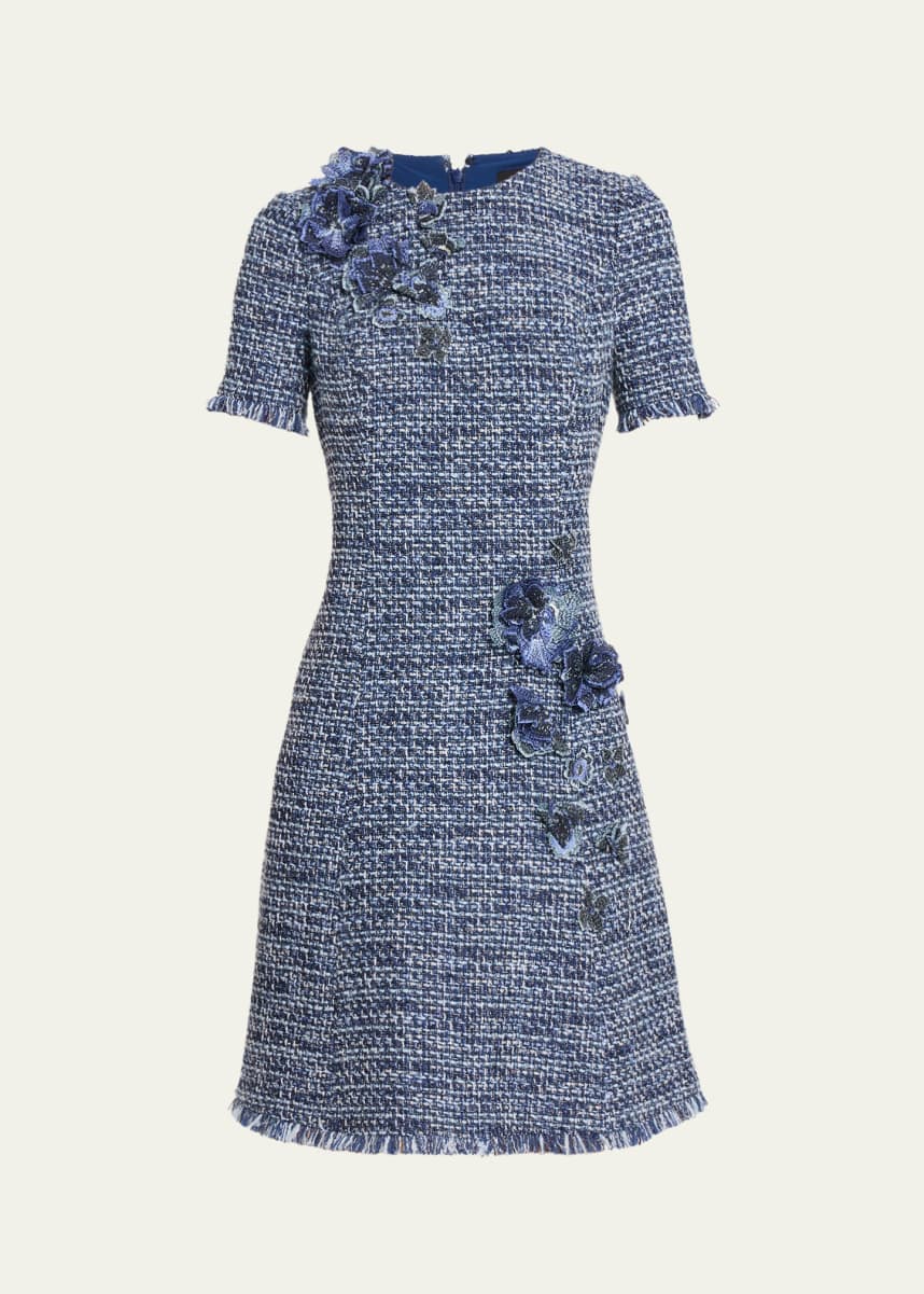 sachin and babi light blue dress Teri Jon Tea Length Embroidered Tulle Cocktail Dress – Glasscock Boutique
