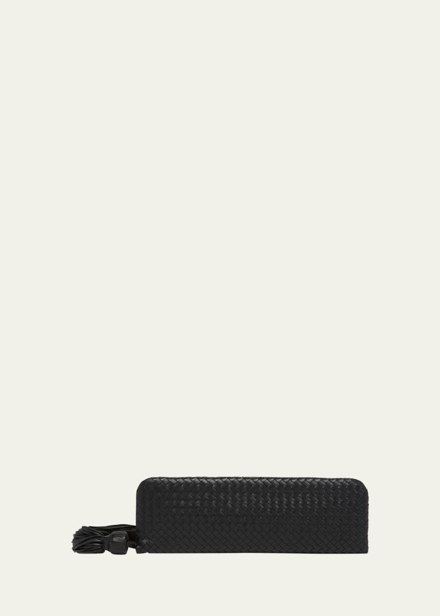 Tassel Nappa Leather Clutch Bag