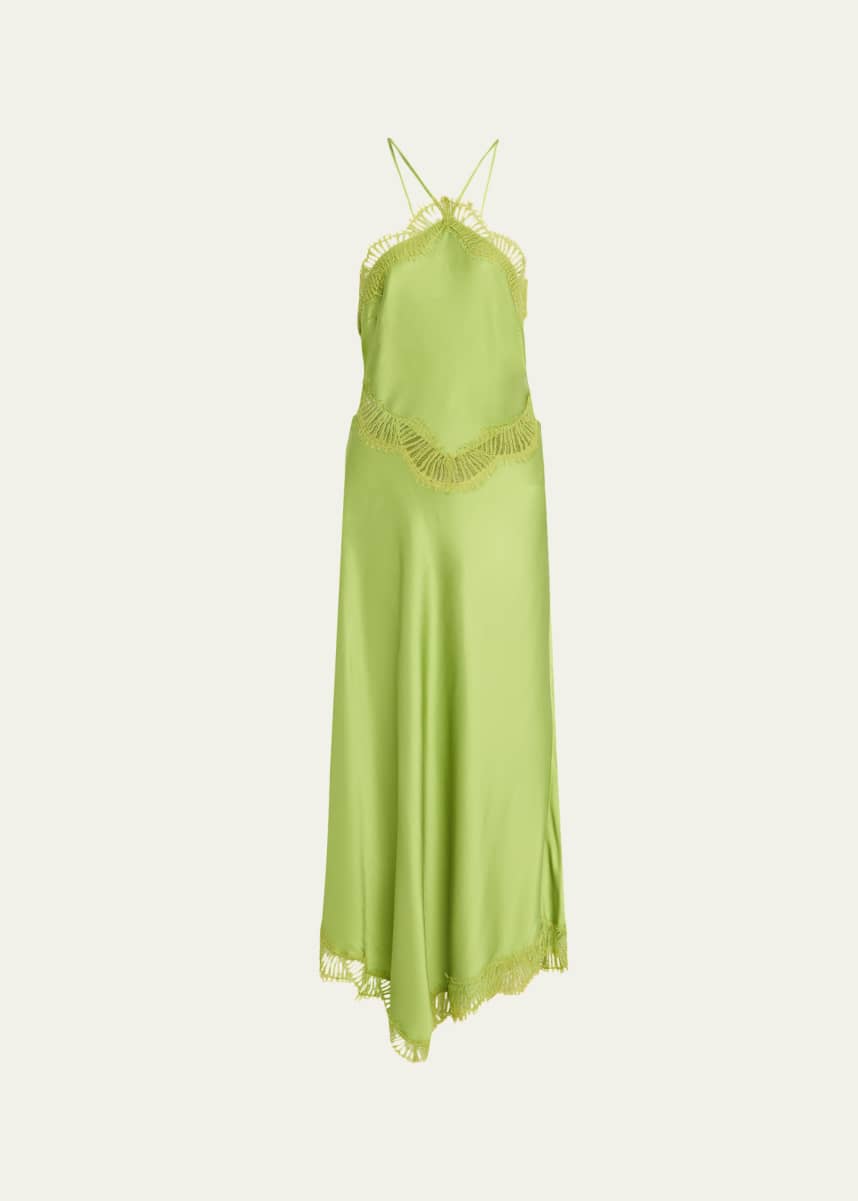 slim fit dress slacks Jonas Light Green Plunge-Neck Maxi Dress With Cami Straps – Club L London