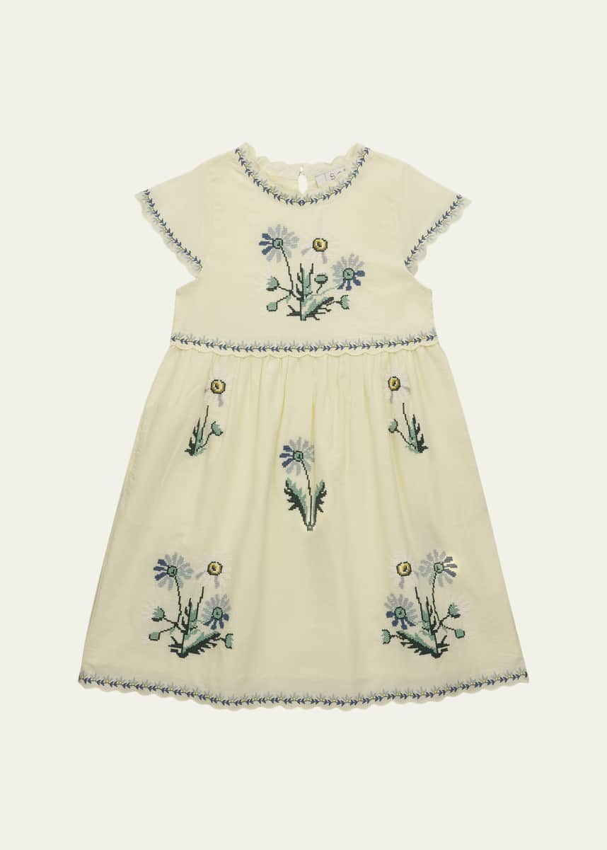 sachin and babi light blue dress SEA Alexandra Embroidery Short Sleeve Midi Dress in Black Capsule Shop