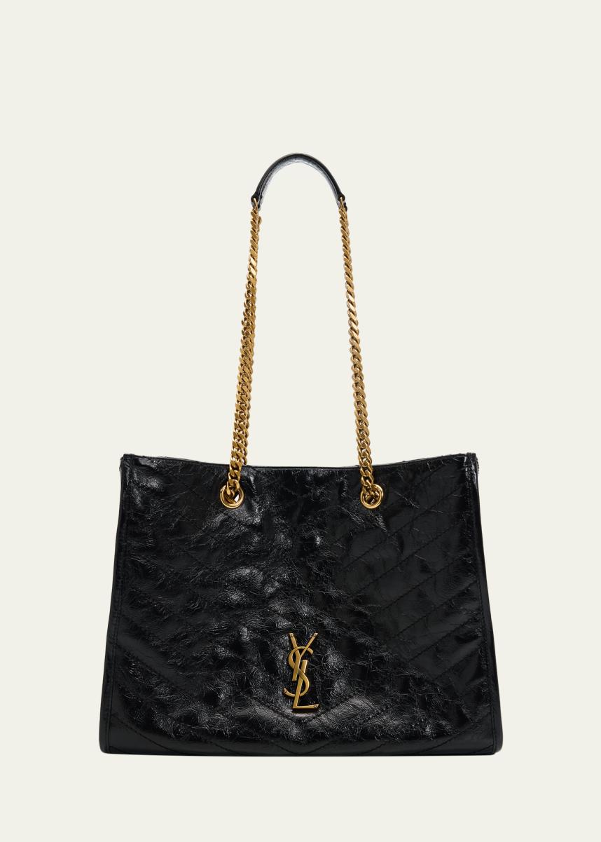 Niki YSL Chevron Quilted Shopping Tote Bag
