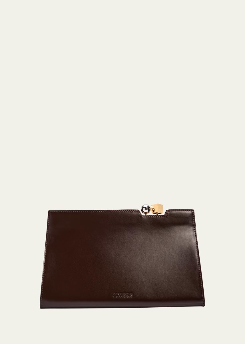 Le Salon Rond-Carre Leather Shoulder Bag