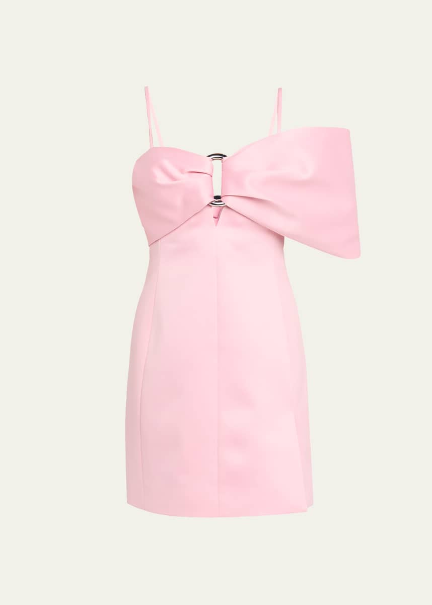 strapless open back dress Pleated waist midi jersey dress main image 0