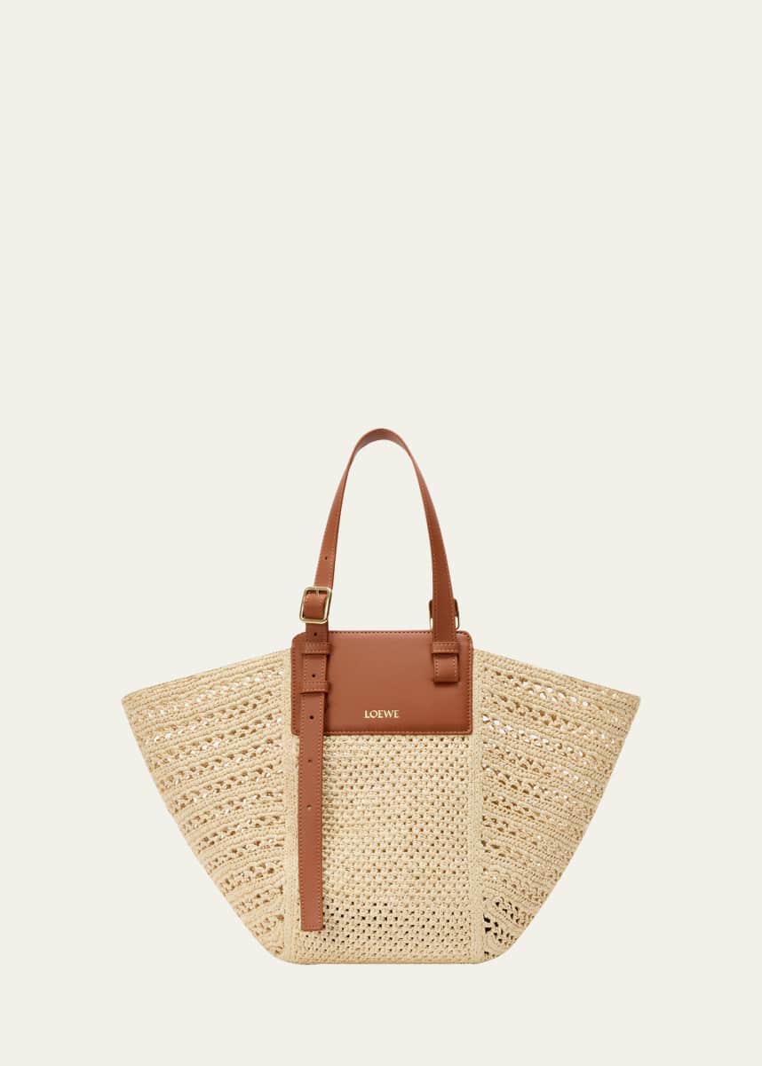 Loewe x Paula's Ibiza Medium Hammock Cabas Bag in Raffia and
