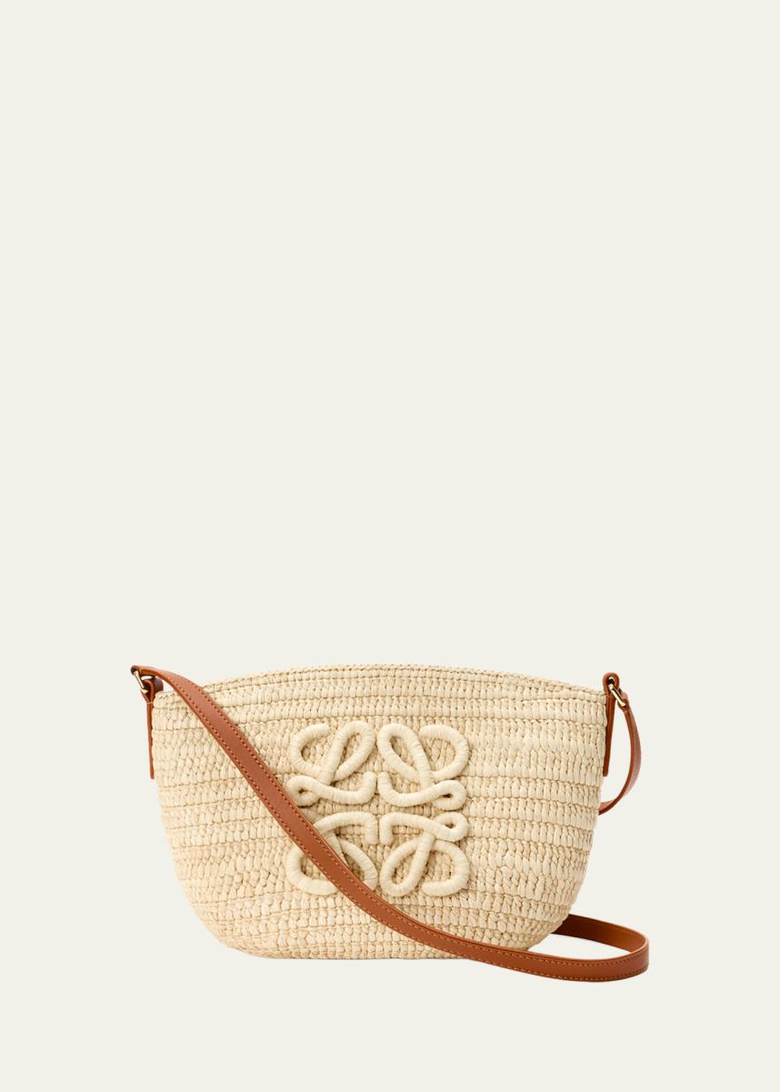x Paula's Ibiza Eclipse Shoulder Bag in Raffia