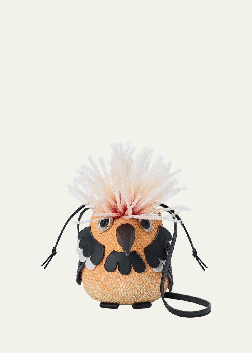 x Paula's Ibiza Woven Bird Crossbody Bag
