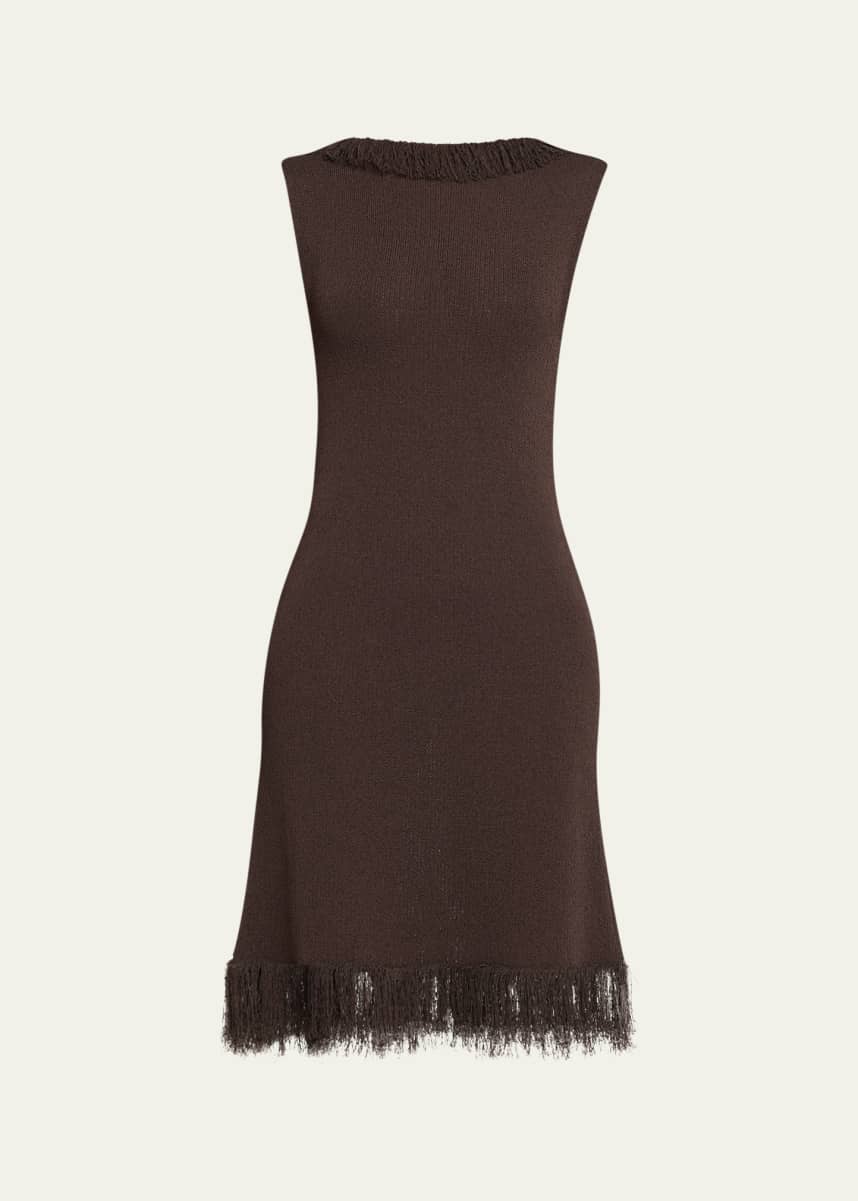 brown dress designer Brown Embroidered Two-Piece Dress M