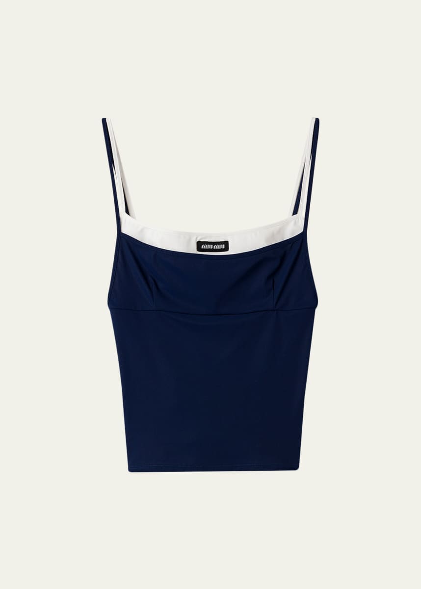 Miu Miu Layered Crop Tank Top - Bergdorf Goodman