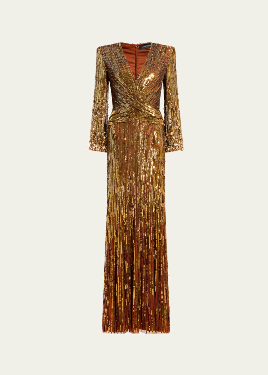 jenny packham evening dresses sale Jenny Packham Galactic Strapless Chiffon-trimmed Sequined Satin Gown - Women - Pink Dresses