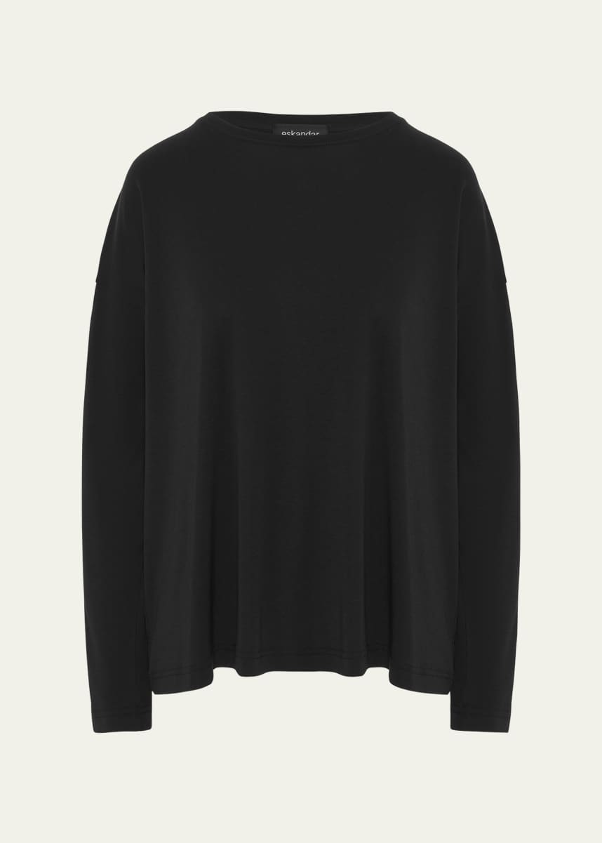 Eskandar Long-Sleeve Pima Cotton Top