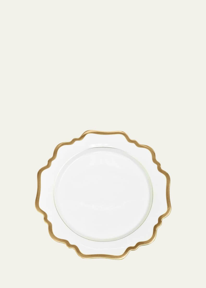 Anna Weatherley Antiqued White Dessert Plate