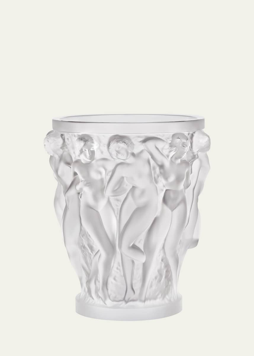 Lalique Clear Crystal Bacchantes Vase