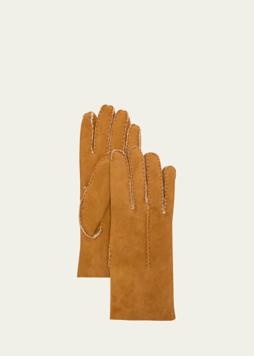 Guanti Giglio Fiorentino Lambskin Shearling-Lined Gloves