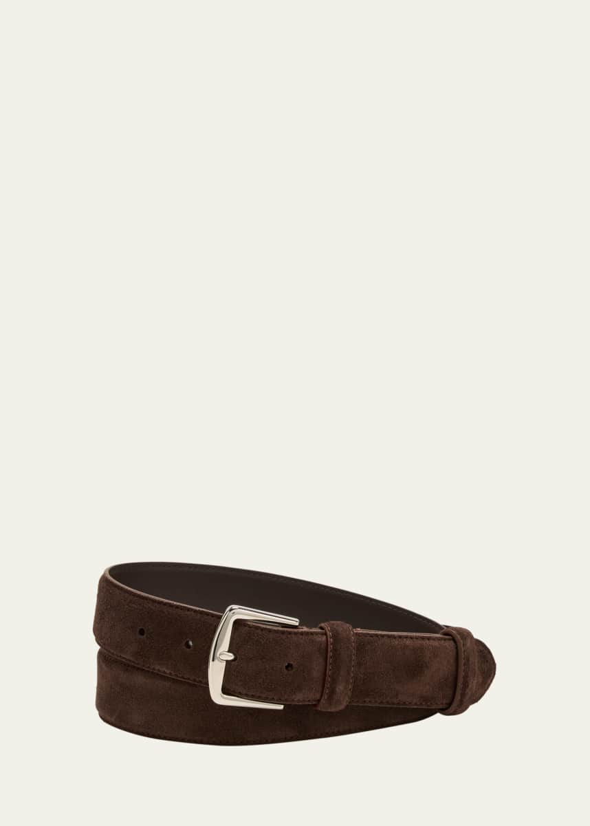 Loro Piana Men's Alsavel Suede Belt