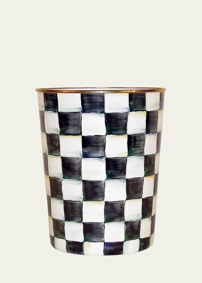 MacKenzie-Childs Courtly Check Wastebasket