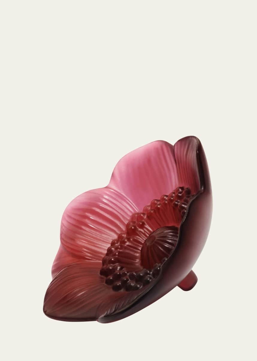 Lalique Anemone Figure, Red