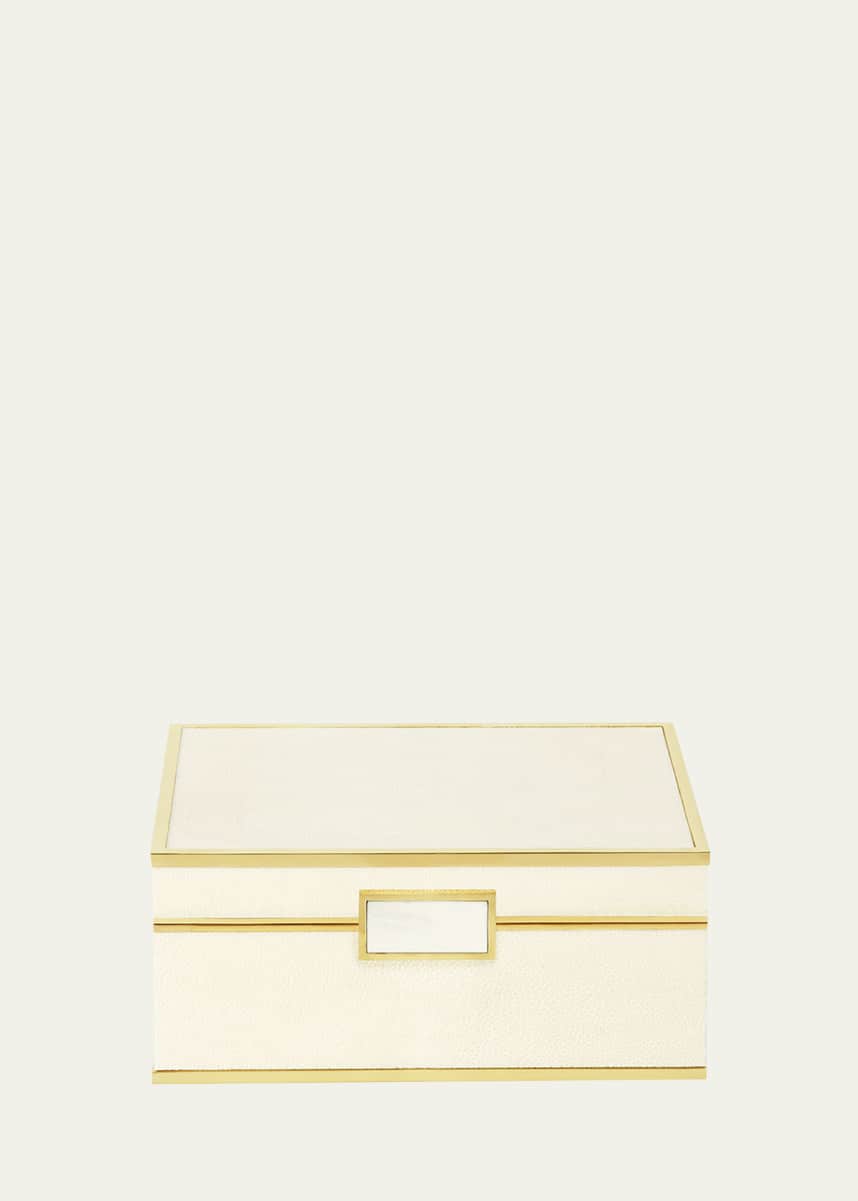AERIN Embossed Faux Shagreen Jewelry Box