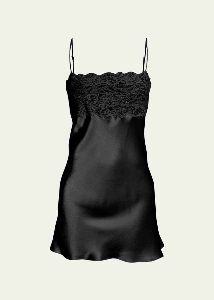 Skin Rozlyn Rib-Knit Chemise w/ Built-In Shelf Bra - Bergdorf Goodman