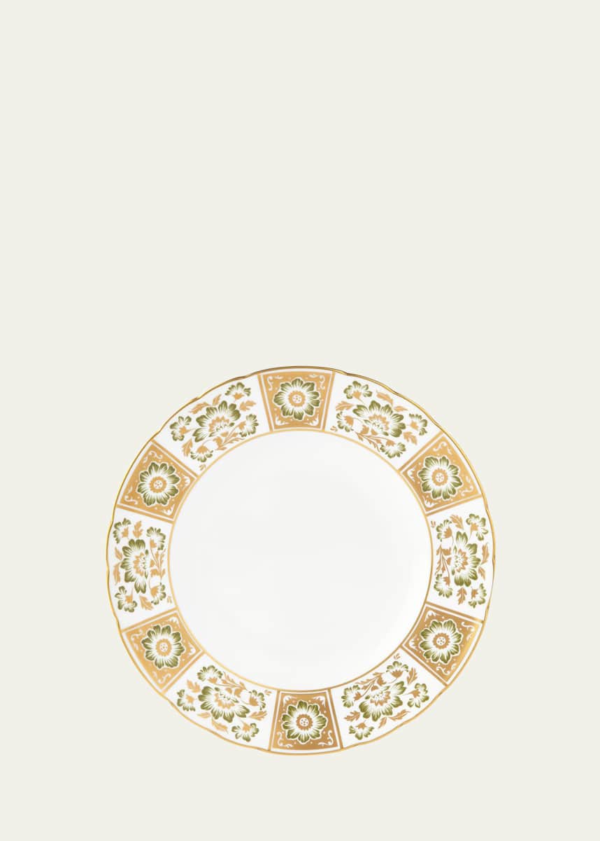 Royal Crown Derby Derby Panel Green Dinner Plate