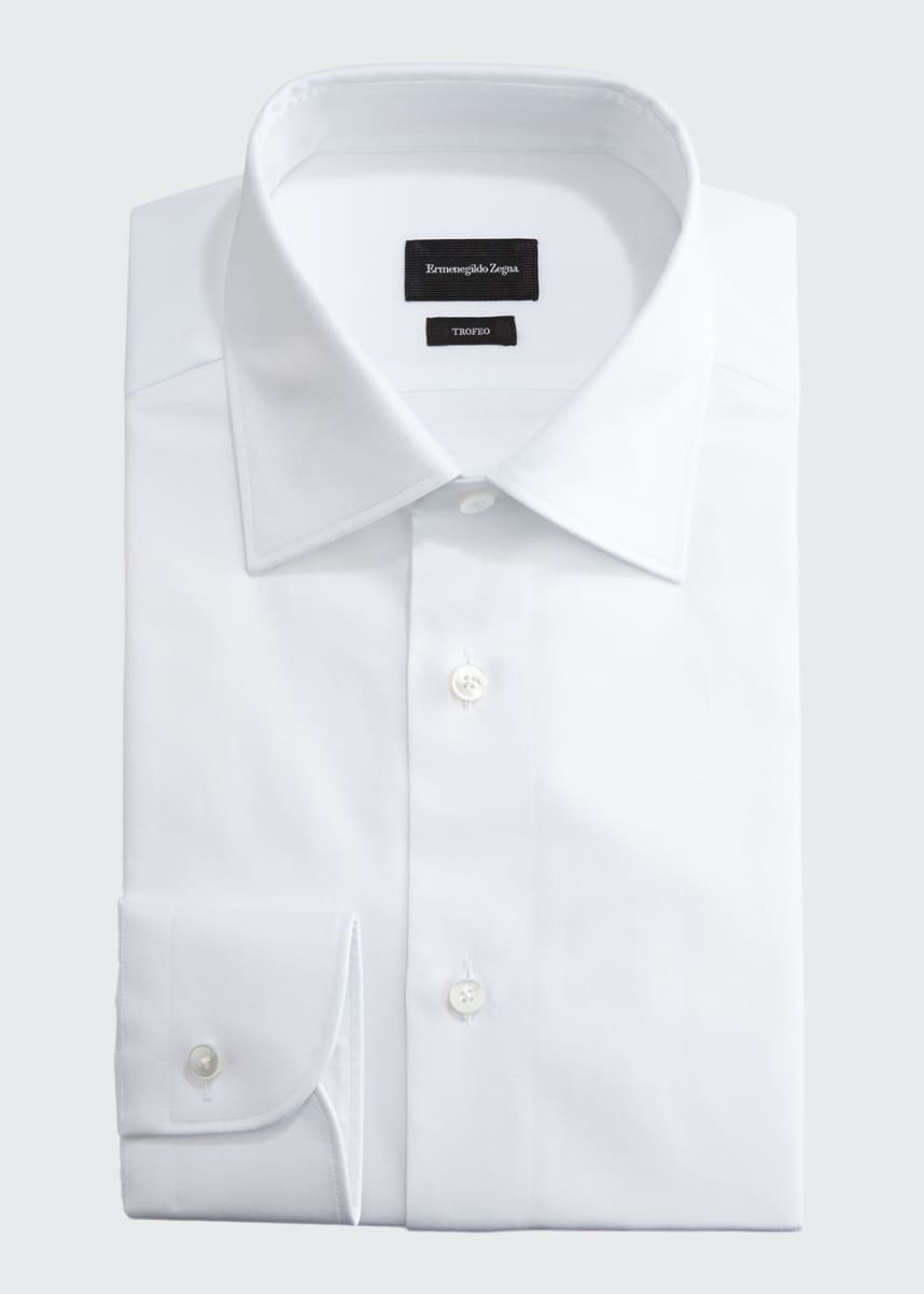 ZEGNA Men's Trofeo® Solid Regular-Fit Dress Shirt