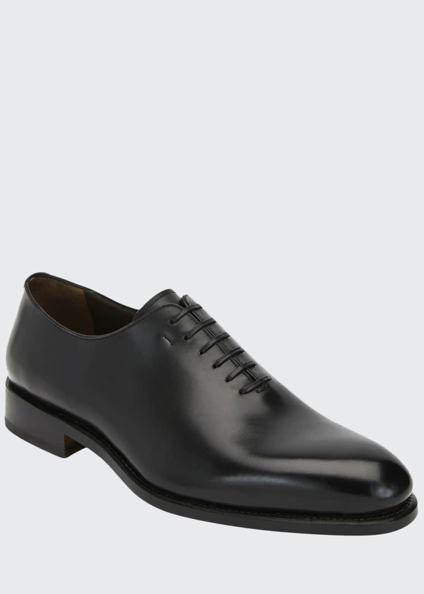Salvatore Ferragamo Men's Amsterdam Calfskin Lace-Up Shoes
