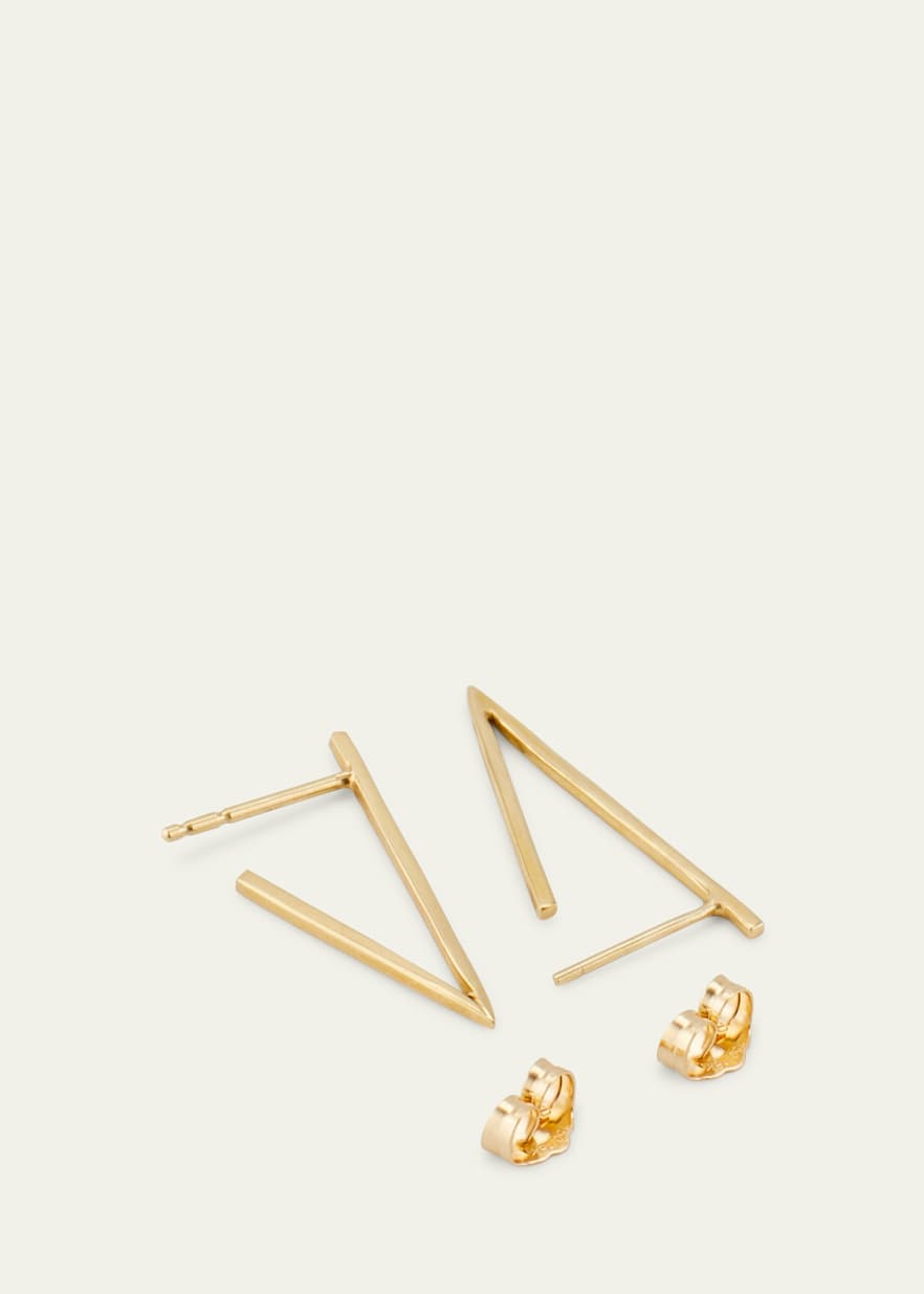 Katey Walker 18K Yellow Gold Small Triangle Hoop Earrings - Bergdorf Goodman Katey Walker 18K Yellow Gold Small Triangle Hoop... 
