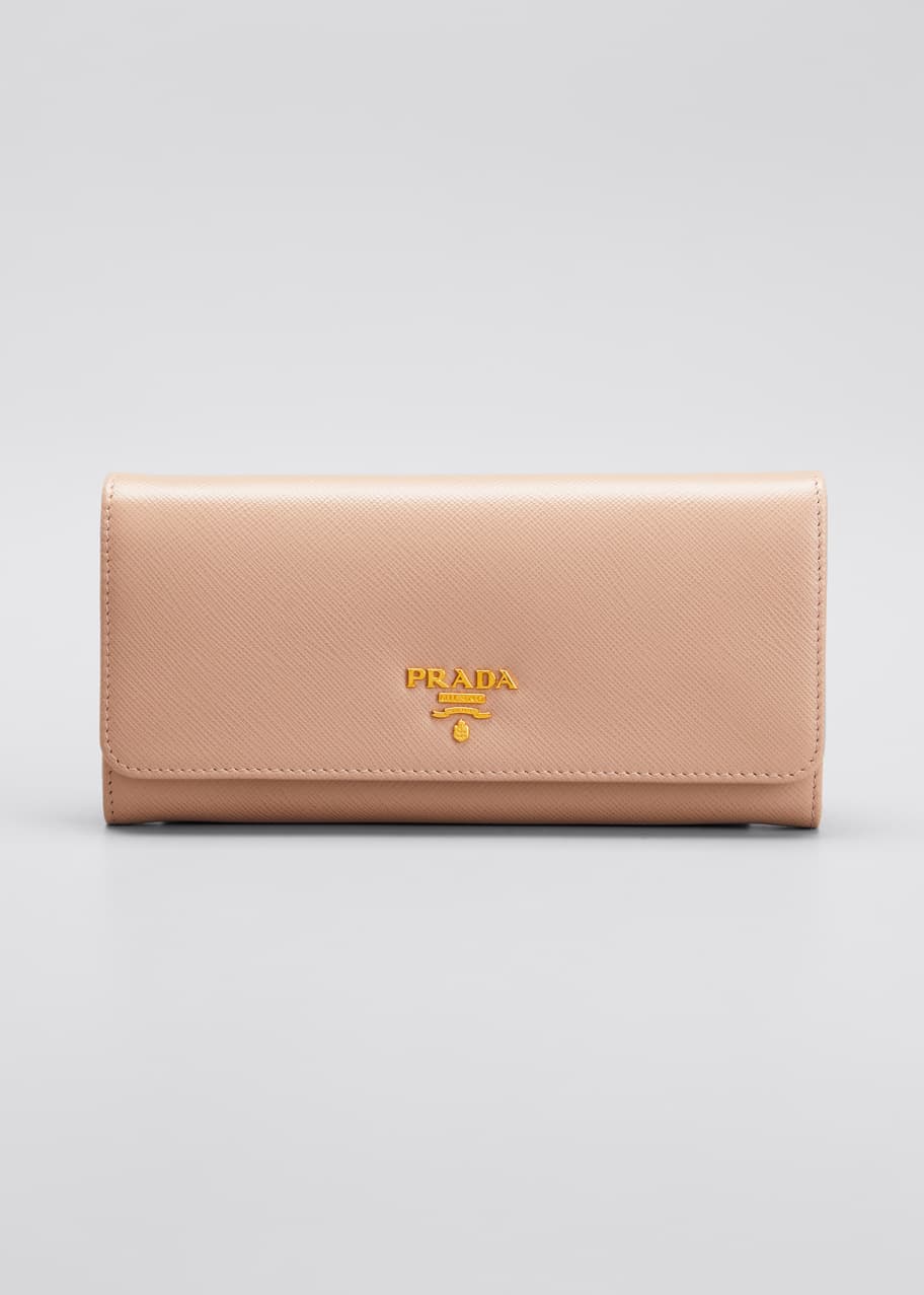 Prada saffiano continental wallet hot sale