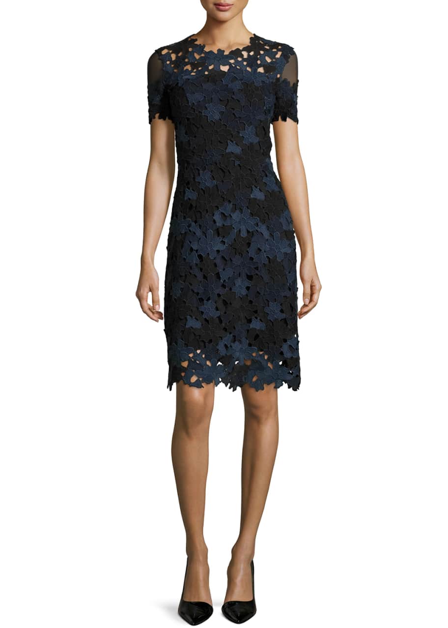Elie tahari ophelia short sleeve dress on sale