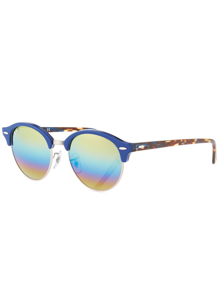 Ray-Ban Round Mirrored Clubmaster® Sunglasses - Bergdorf Goodman