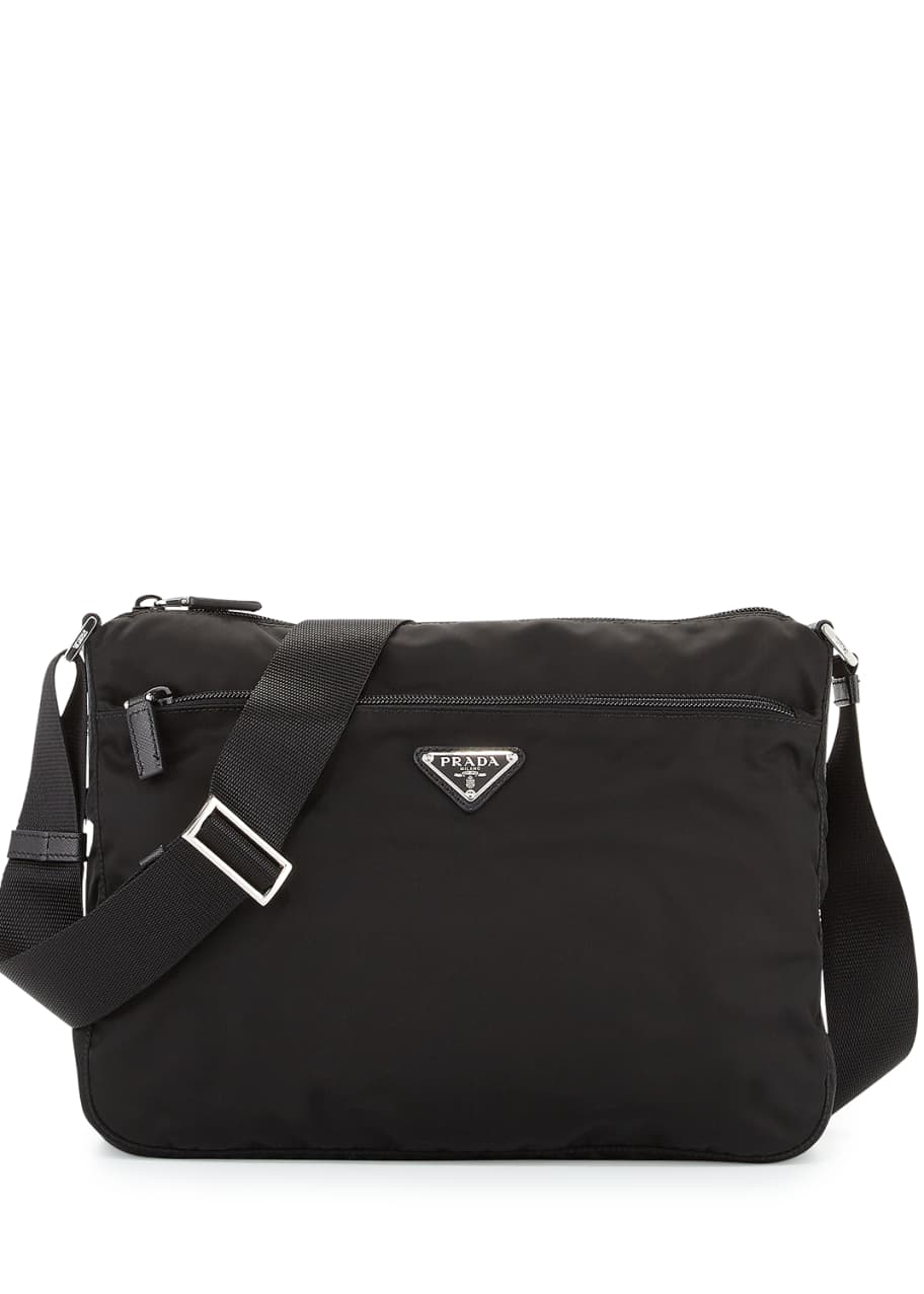 Prada Large Nylon Crossbody Bag, Black (Nero) - Bergdorf Goodman