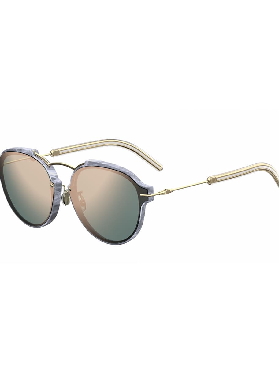 Dior eclat discount notched mirrored sunglasses