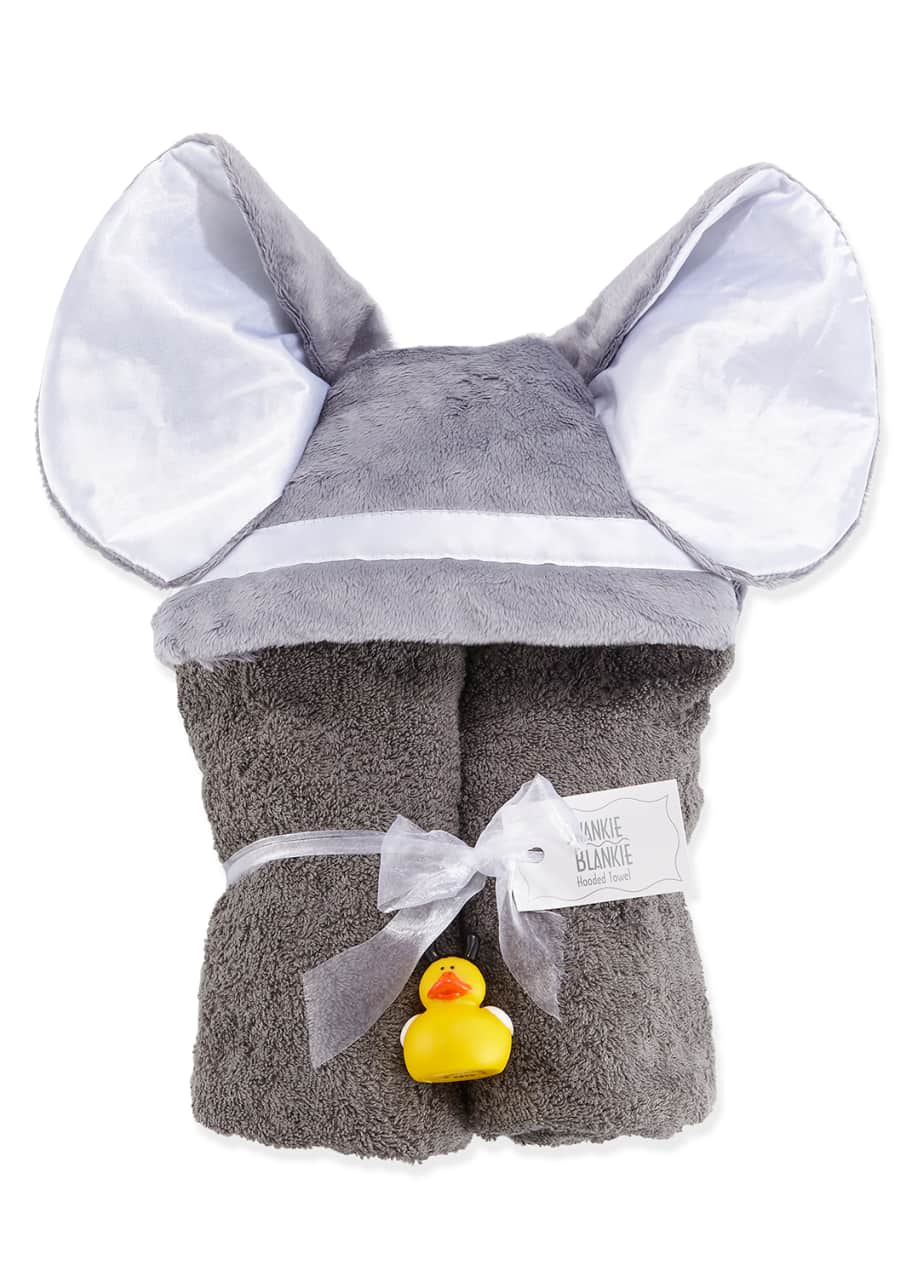 Image 1 of 1: Hooded Elephant Towel, Slate