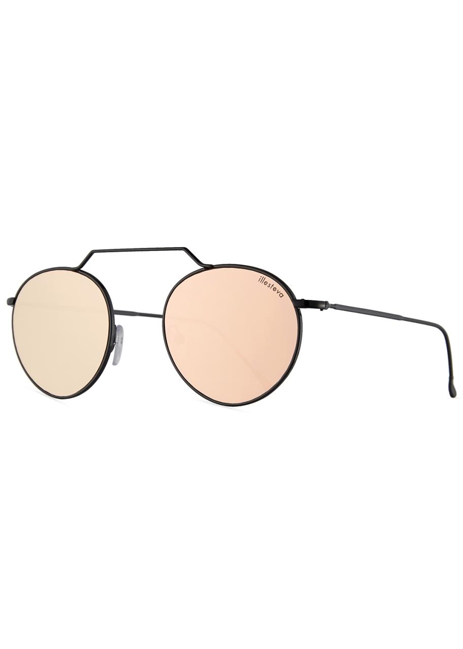 Illesteva Wynwood II Round Mirrored Sunglasses - Bergdorf  display picture 1