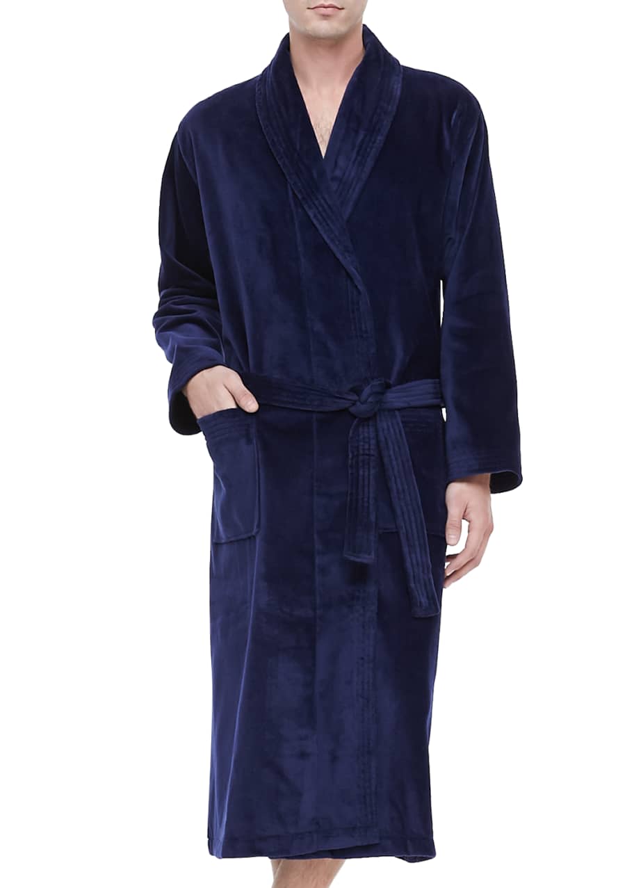 Image 1 of 1: Terry Cloth Robe, Navy