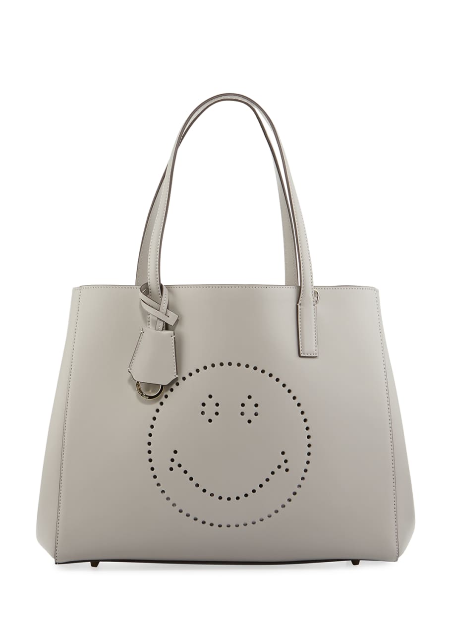 Ebury Shopper Smiley Tote Bag Light Gray
