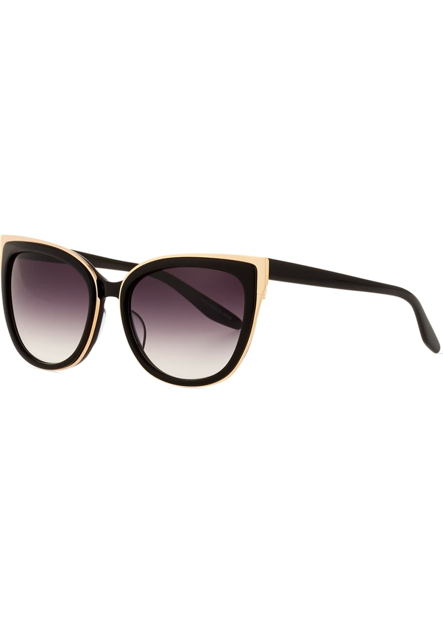 Black and gold cat eye sunglasses sales