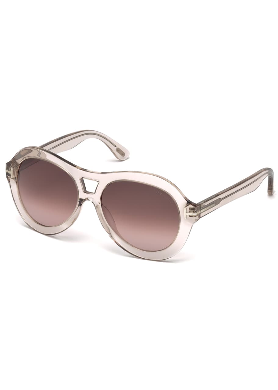 TOM FORD Isla Chunky Aviator Sunglasses Bergdorf Goodman