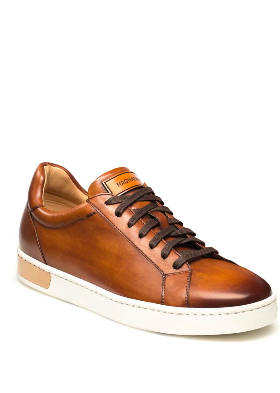 Magnanni Men's Boltan Caballero Hand-Painted Leather Low-Top Sneakers ...