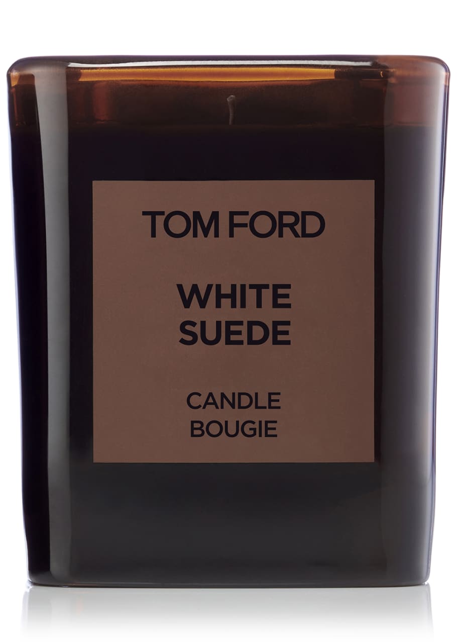 TOM FORD White Suede Candle Bergdorf Goodman