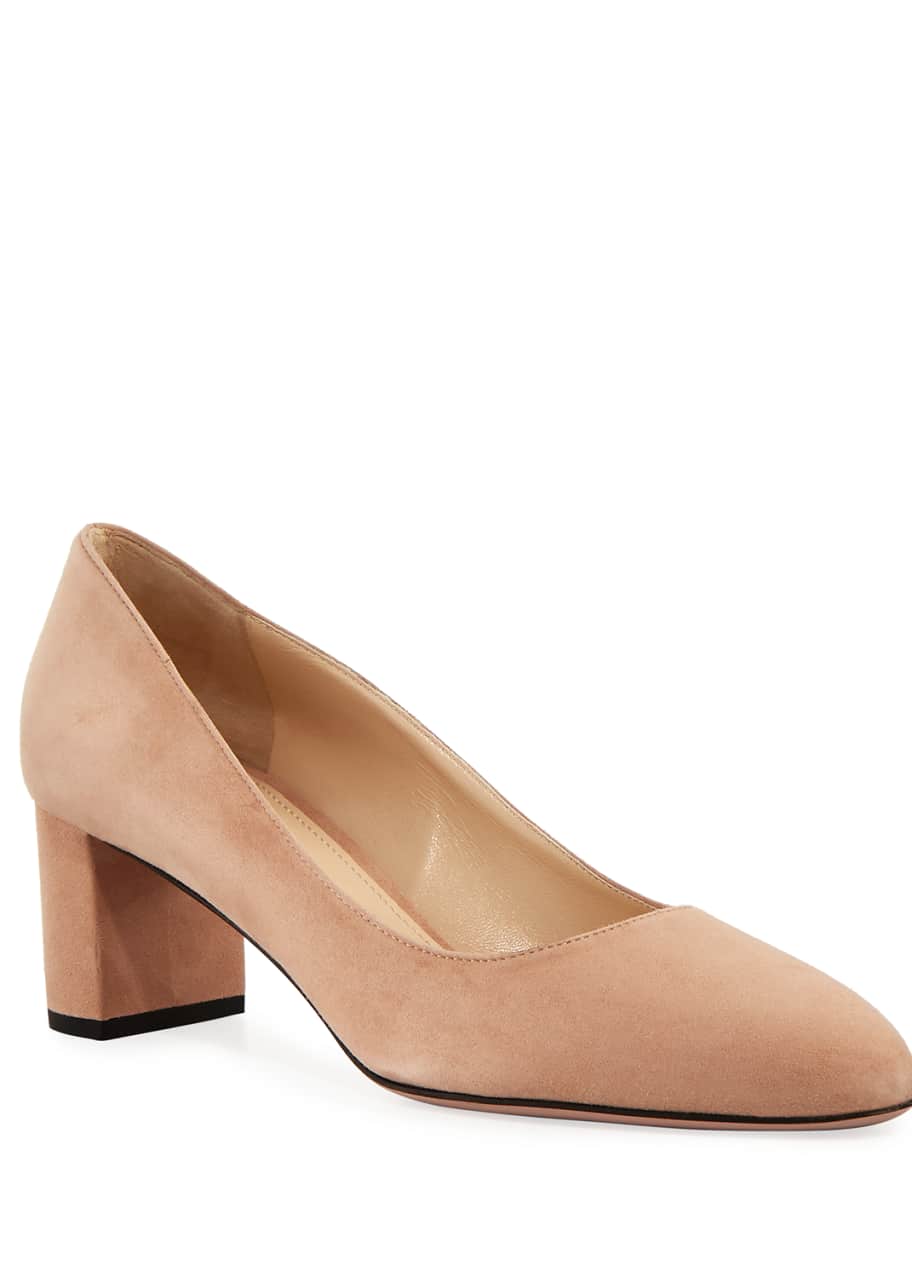 Prada block hotsell heel pumps