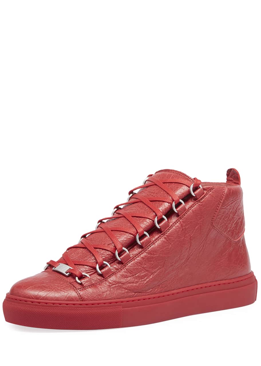 Balenciaga men's online arena leather sneakers